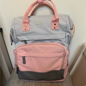 LOVEVOOK Pink and Gray Women's Backpack